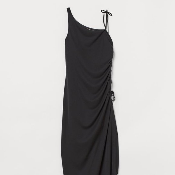 Black Draped Dress - Picture 1 of 2